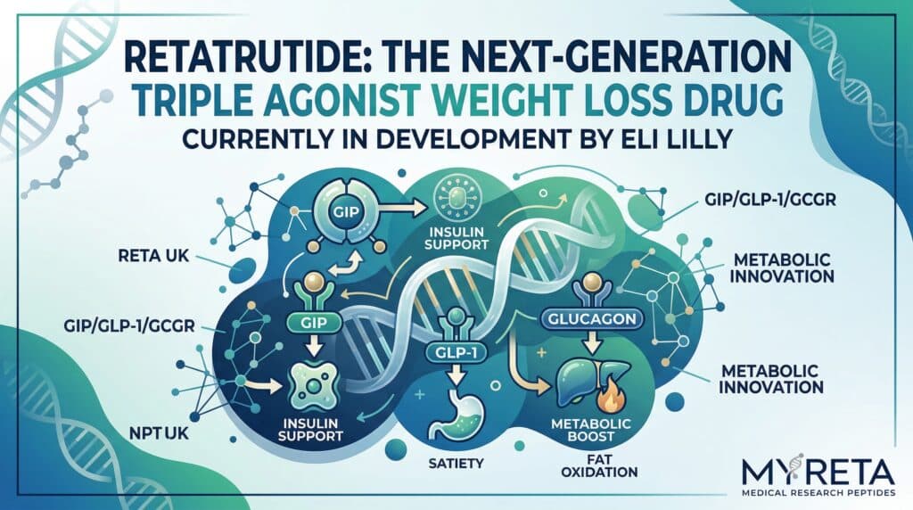 Retatrutide is a next-generation "triple agonist" weight loss drug currently in development by Eli Lilly